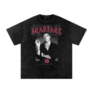 Scarface Acid Wash Oversize T-Shirt