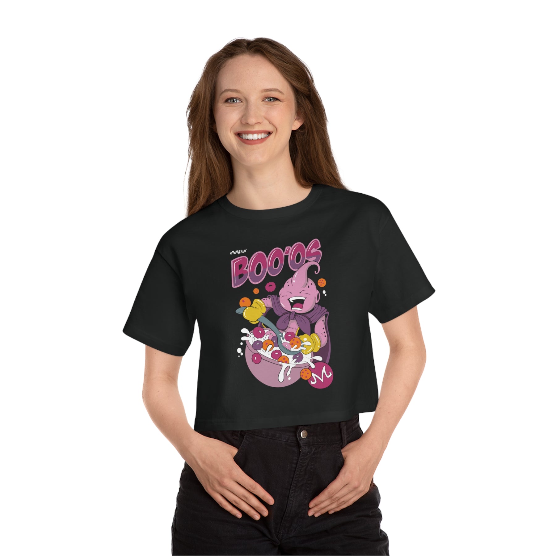 Majin Boo Champion Women's Heritage Cropped T-Shirt -