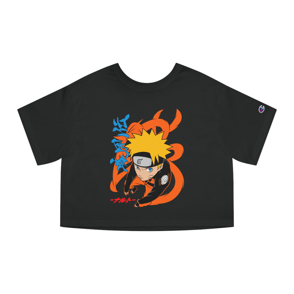 Uzumaki Naruto Champion Women's Heritage Cropped T-Shirt -