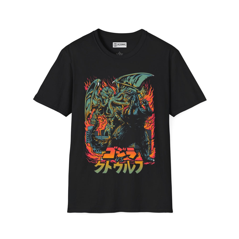Cthulhu vs Godzilla T-Shirt Printify