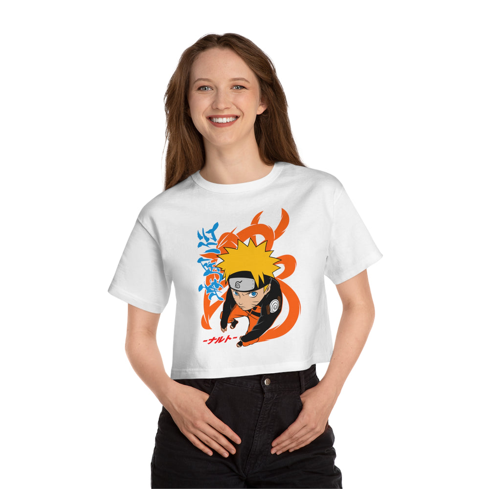 Uzumaki Naruto Champion Women's Heritage Cropped T-Shirt -