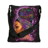 Black Beauty Adjustable Tote Bag (AOP) - IGZ Clothing