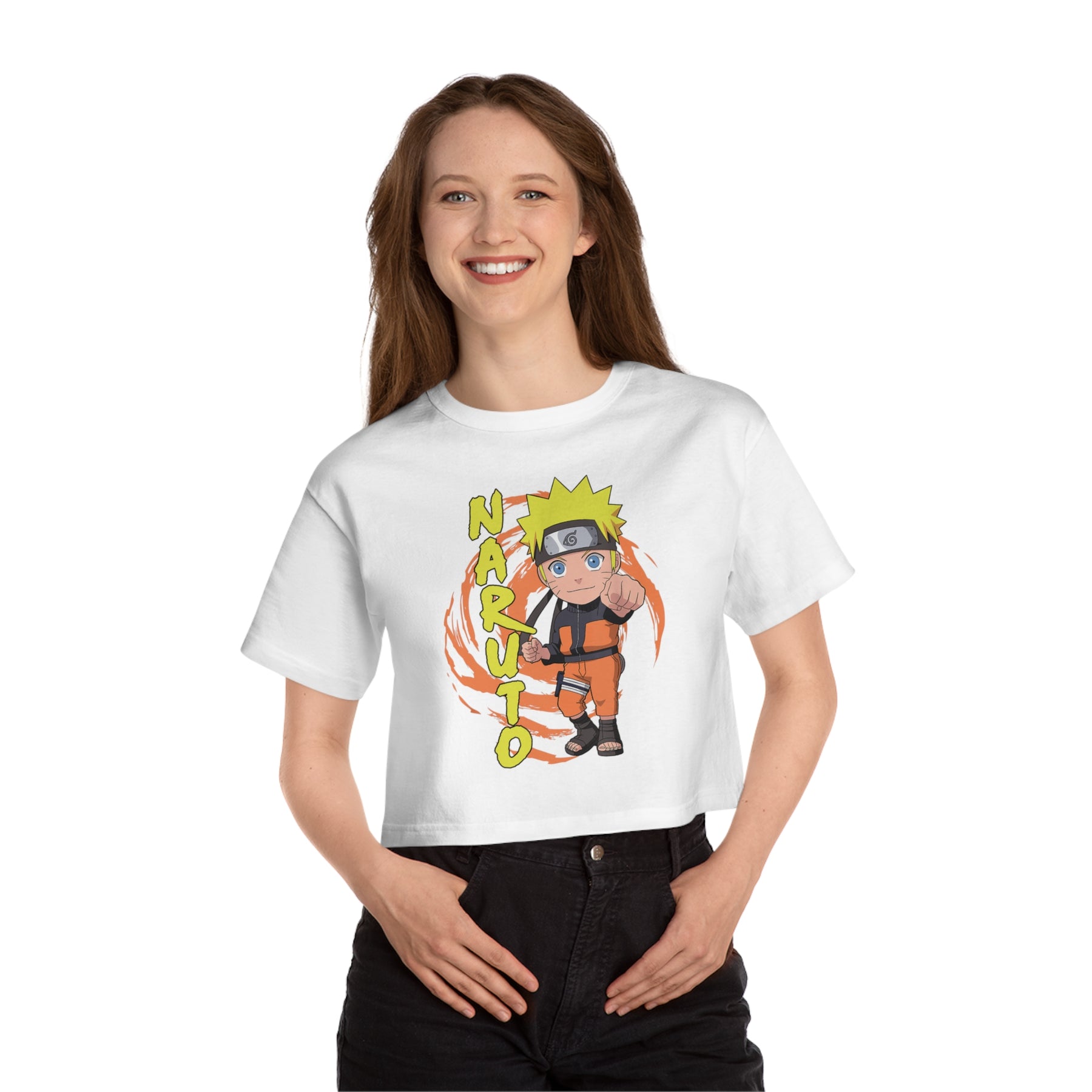 Uzumaki Naruto Champion Women's Heritage Cropped T-Shirt -