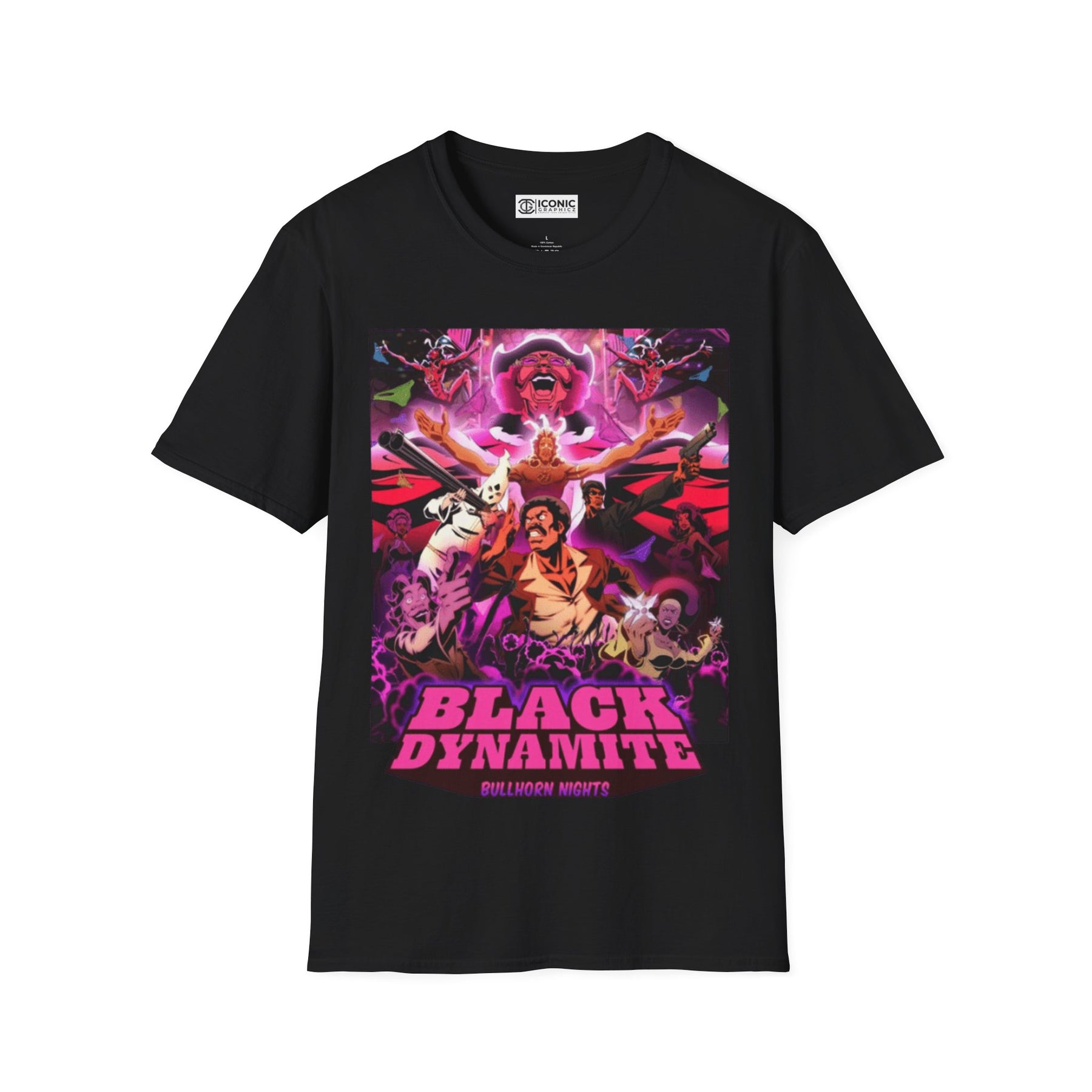 Black Dynamite Unisex Softstyle T-Shirt - IGZ Clothing