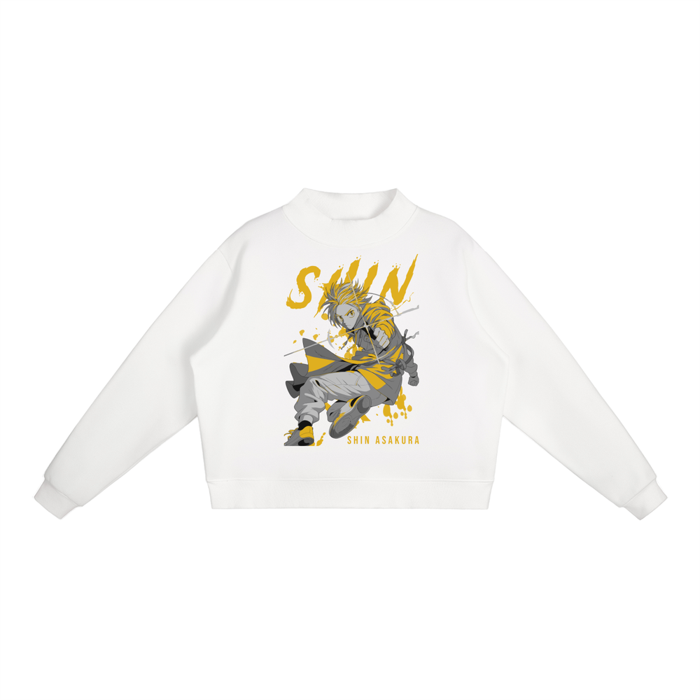 Shin Sakamoto Days Essential Fleece Mid-Neck Crew Sweatshirt