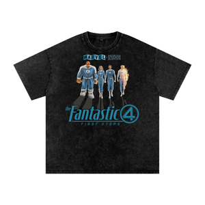 Fantastic Four Acid Wash Oversize T-Shirt
