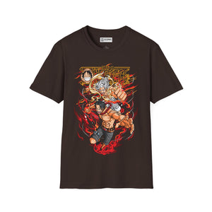 Sun God Luffy and Ace One Piece T-Shirt Printify