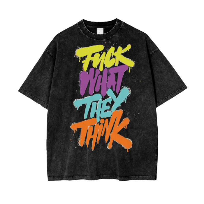 F.W.T.T Acid Wash Oversize T-Shirt ODMPOD