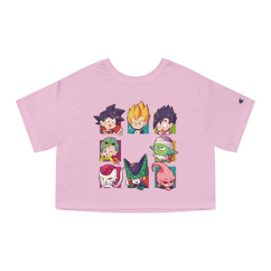 Dragonball Characters Champion Women's Heritage Cropped T-Shirt - IGZ Clothing