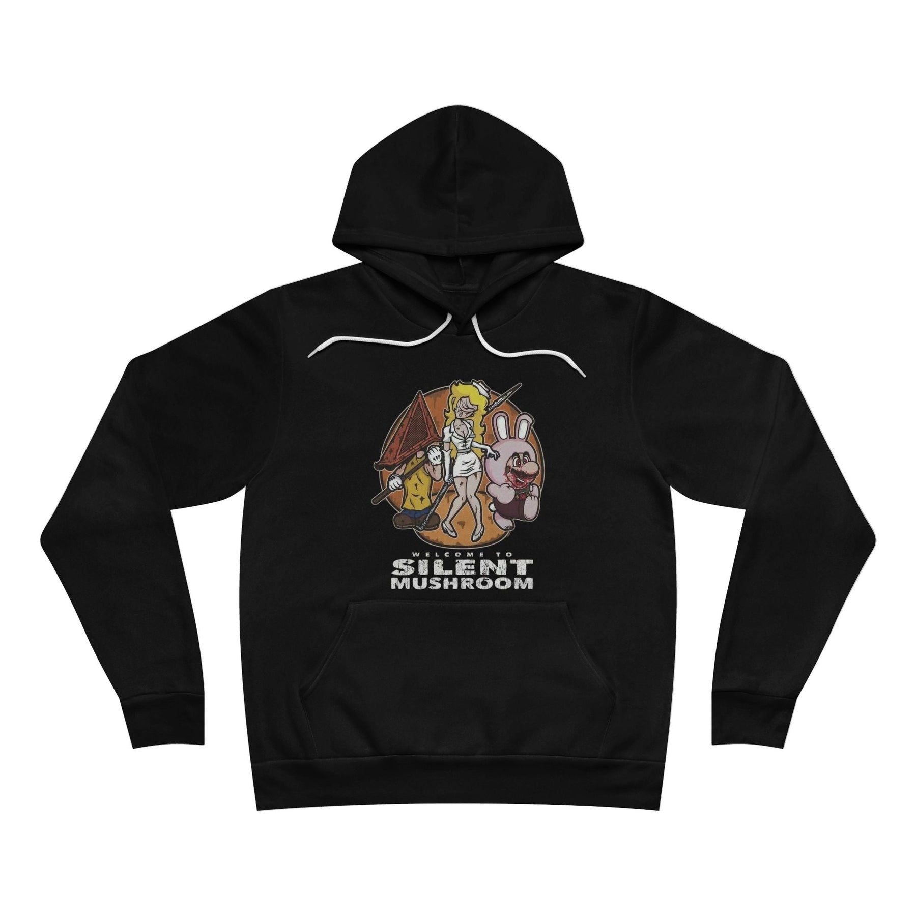 Silent Mushroom Sponge Fleece Pullover Hoodie Printify