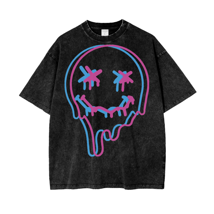 3D Acid Wash Oversize T-Shirt ODMPOD