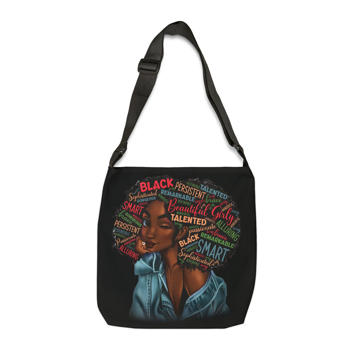 Black Beauty Adjustable Tote Bag (AOP) - IGZ Clothing