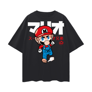 Mario Oversize Deep Drop Shoulder Tee