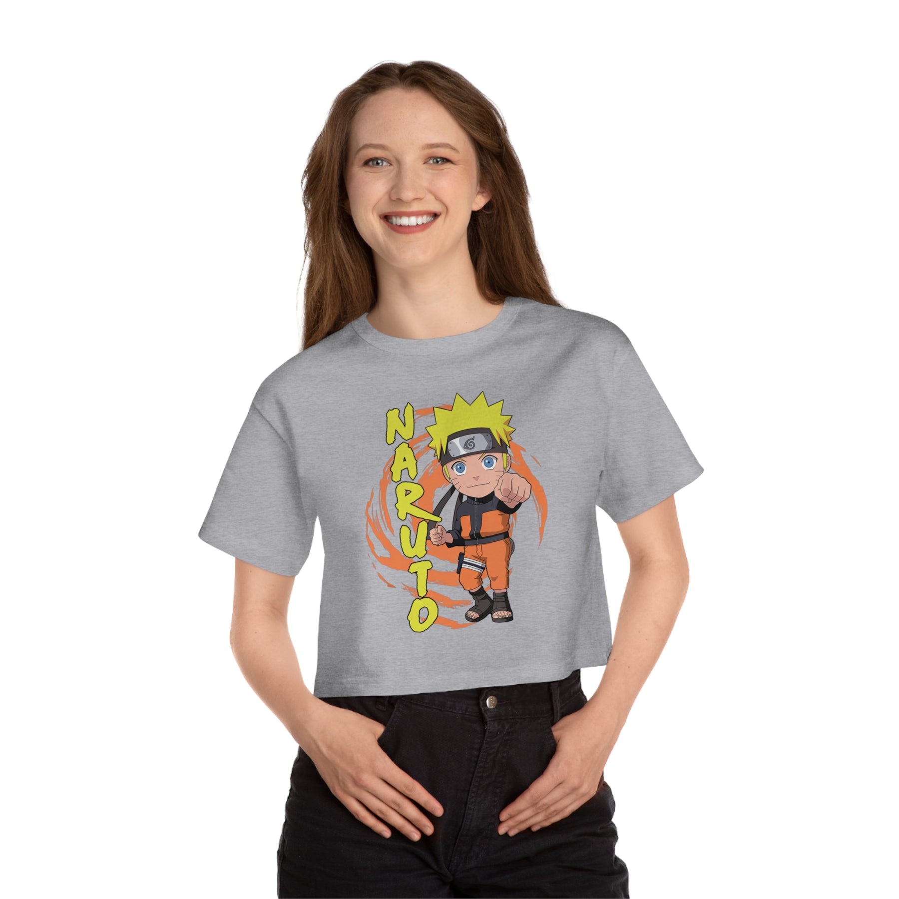 Uzumaki Naruto Champion Women's Heritage Cropped T-Shirt -
