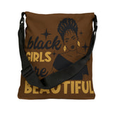 Black is Beautiful Adjustable Tote Bag (AOP) - IGZ Clothing
