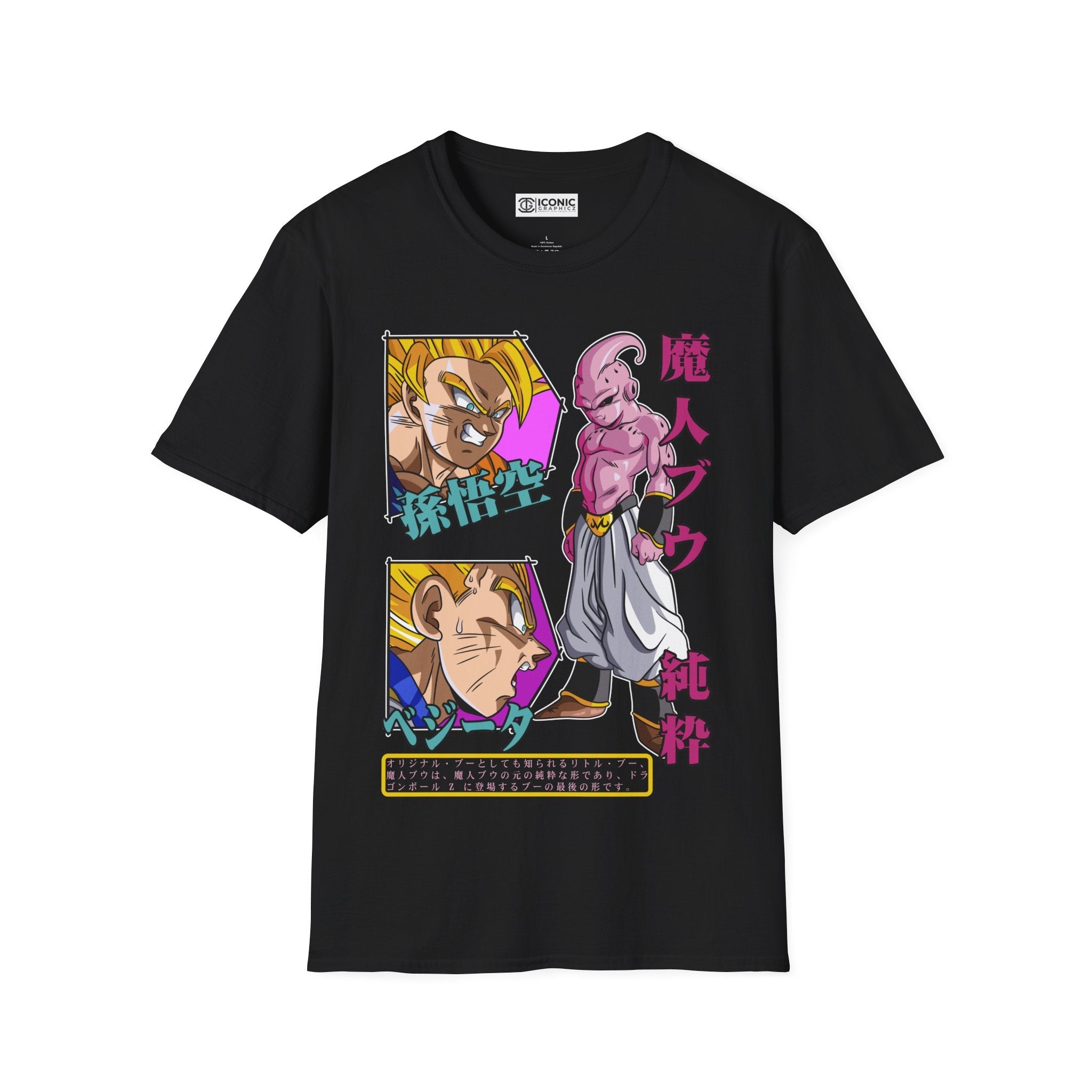 Goku and Vegeta vs Majin Buu Dragonball T-Shirt Printify