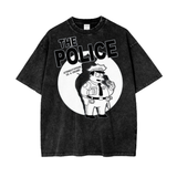 Chief Wiggum The Simpsons Acid Wash Oversize T-Shirt -