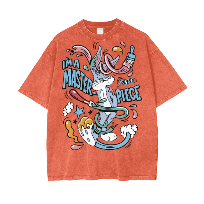 Bugs Bunny Looney Toons Acid Wash Oversize T-Shirt -