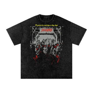 Sinners Acid Wash Oversize T-Shirt
