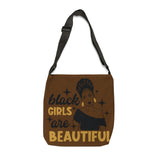 Black is Beautiful Adjustable Tote Bag (AOP) - IGZ Clothing