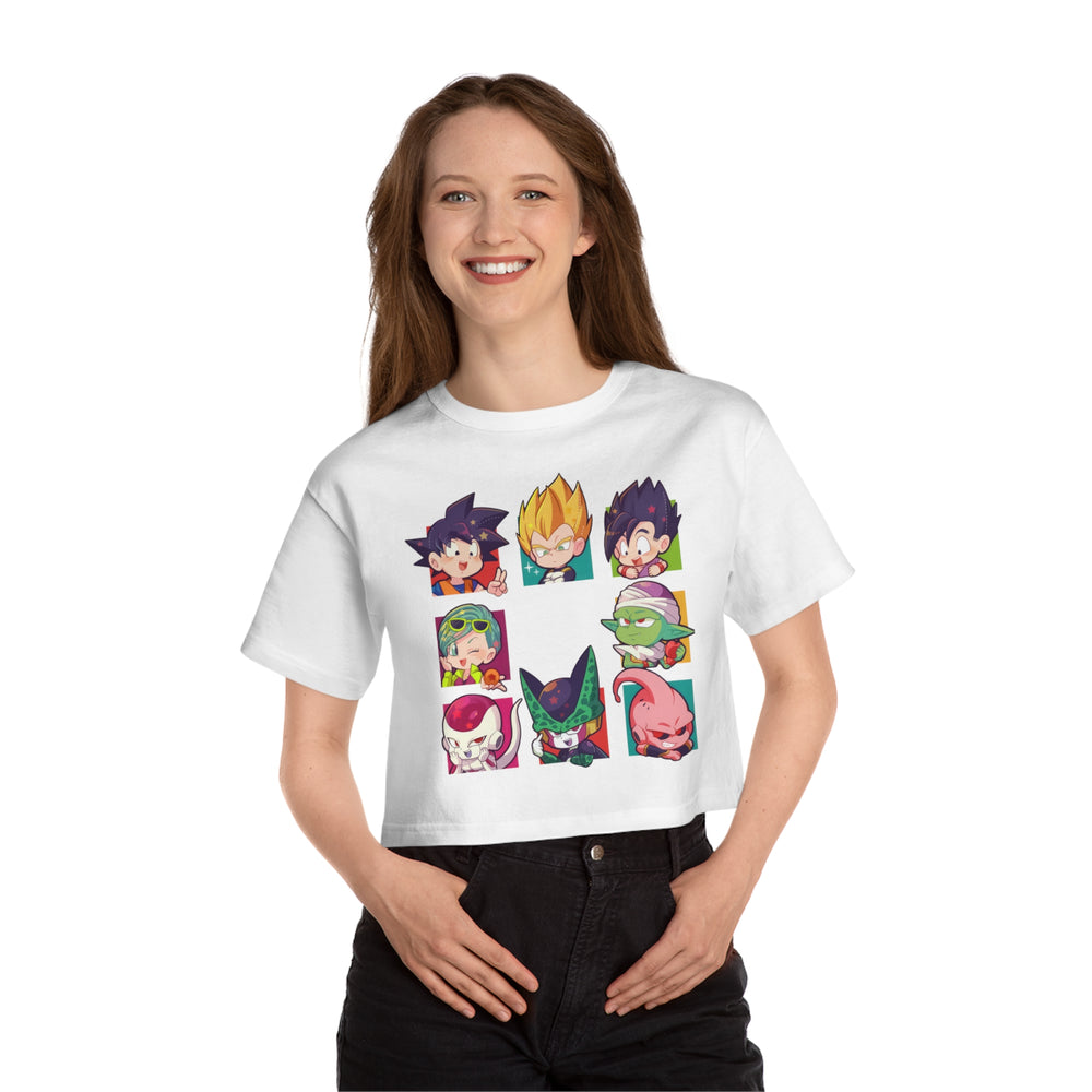 Dragonball Characters Champion Women's Heritage Cropped T-Shirt - IGZ Clothing