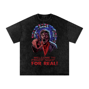 Fright Night Acid Wash Oversize T-Shirt