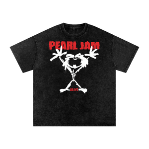 Pearl Jam Acid Wash Oversize T-Shirt