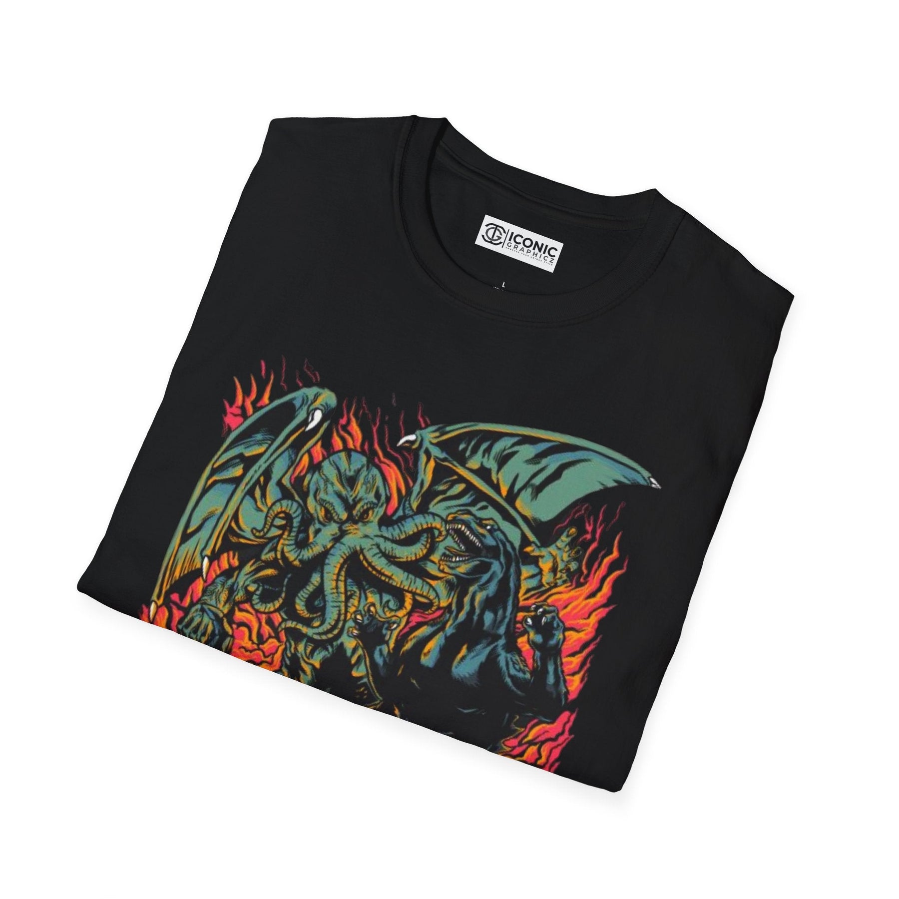 Cthulhu vs Godzilla T-Shirt Printify