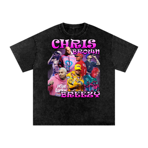 Chris Brown Acid Wash Oversize T-Shirt