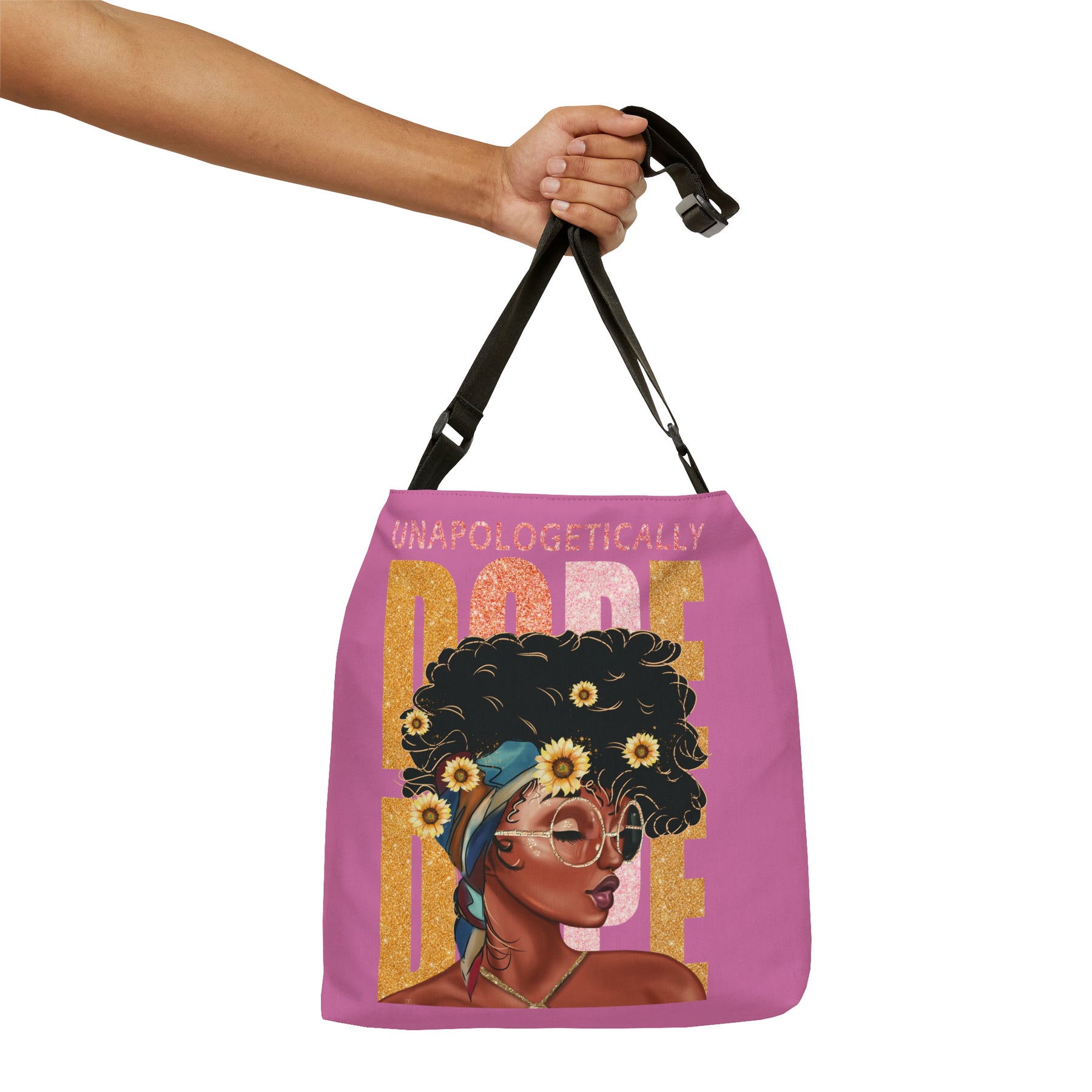 Black Beauty Adjustable Tote Bag (AOP) - IGZ Clothing