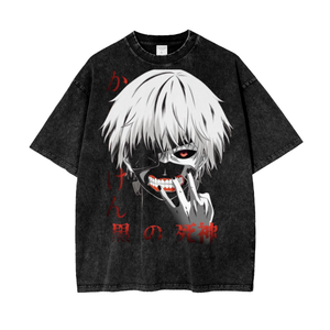Ken Kaneki Tokyo Ghoul Acid Wash Oversize T-Shirt -