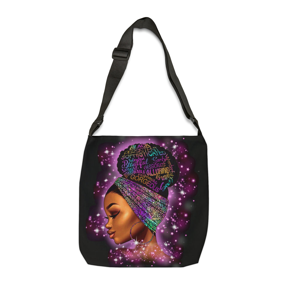 Black Beauty Adjustable Tote Bag (AOP) - IGZ Clothing