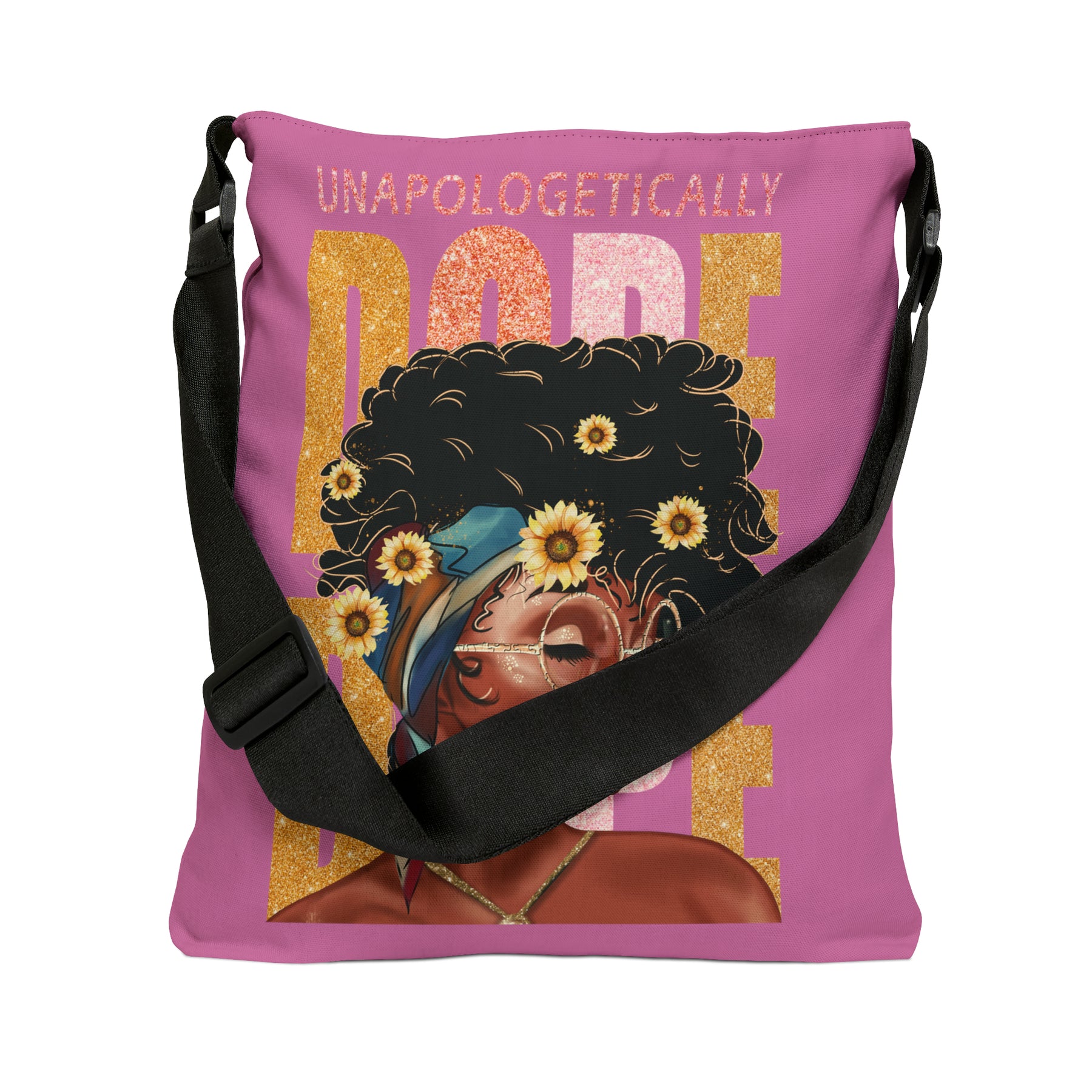 Black Beauty Adjustable Tote Bag (AOP) - IGZ Clothing