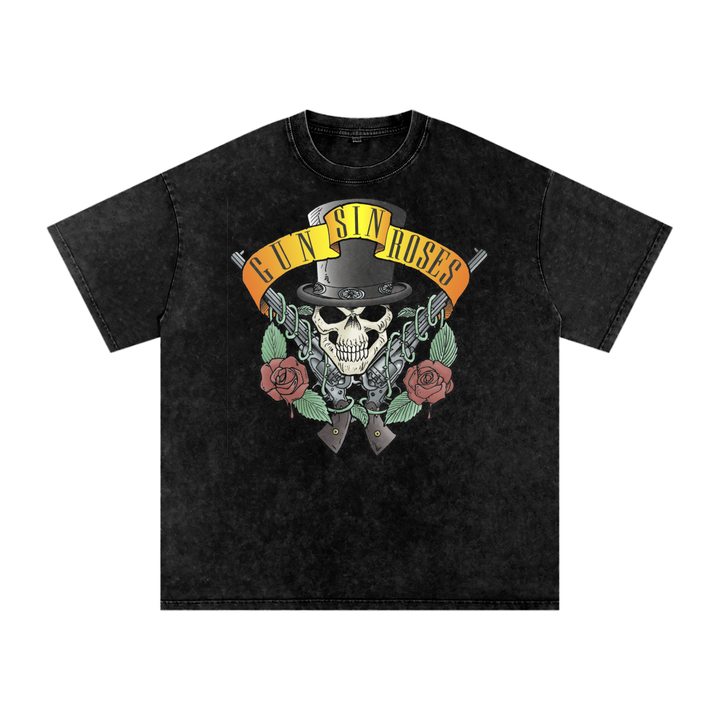 Guns N Roses Acid Wash Oversize T-Shirt