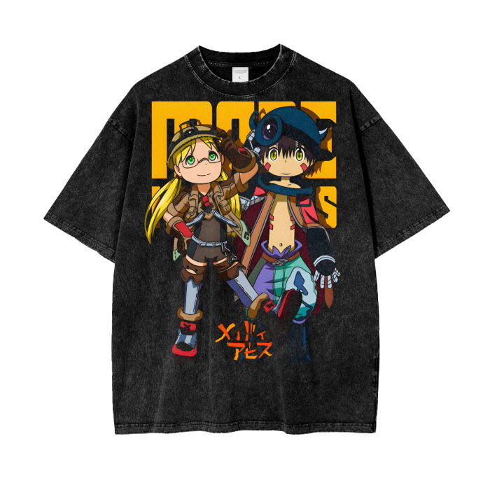 Made in abyss Oversize Snow Washed T-Shirt ODMPOD