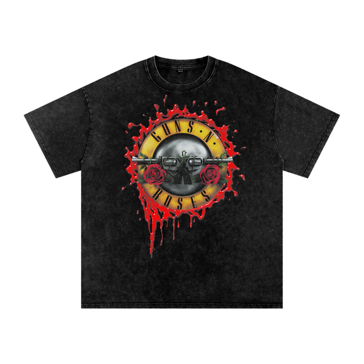 Guns N Roses Acid Wash Oversize T-Shirt