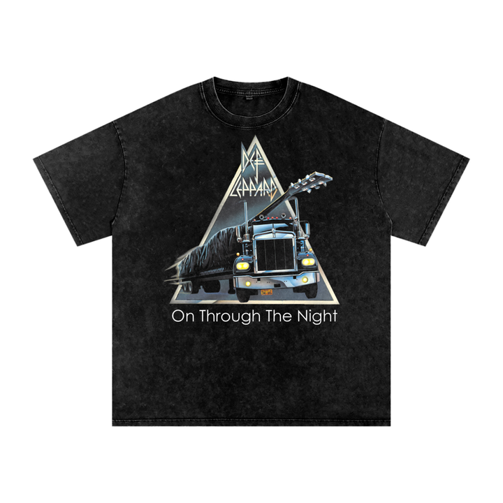 Def Leppard Acid Wash Oversize T-Shirt