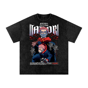 Yuji Jujitsu Kaisen Acid Wash Oversize T-Shirt
