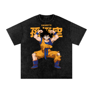 Goku Dragon ball Acid Wash Oversize T-Shirt