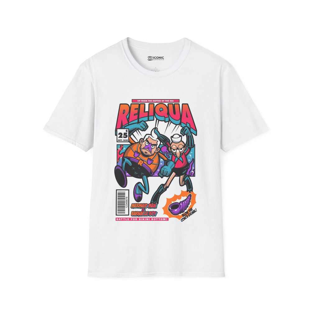 Mermaid Man and Barnacle Boy T-Shirt Printify