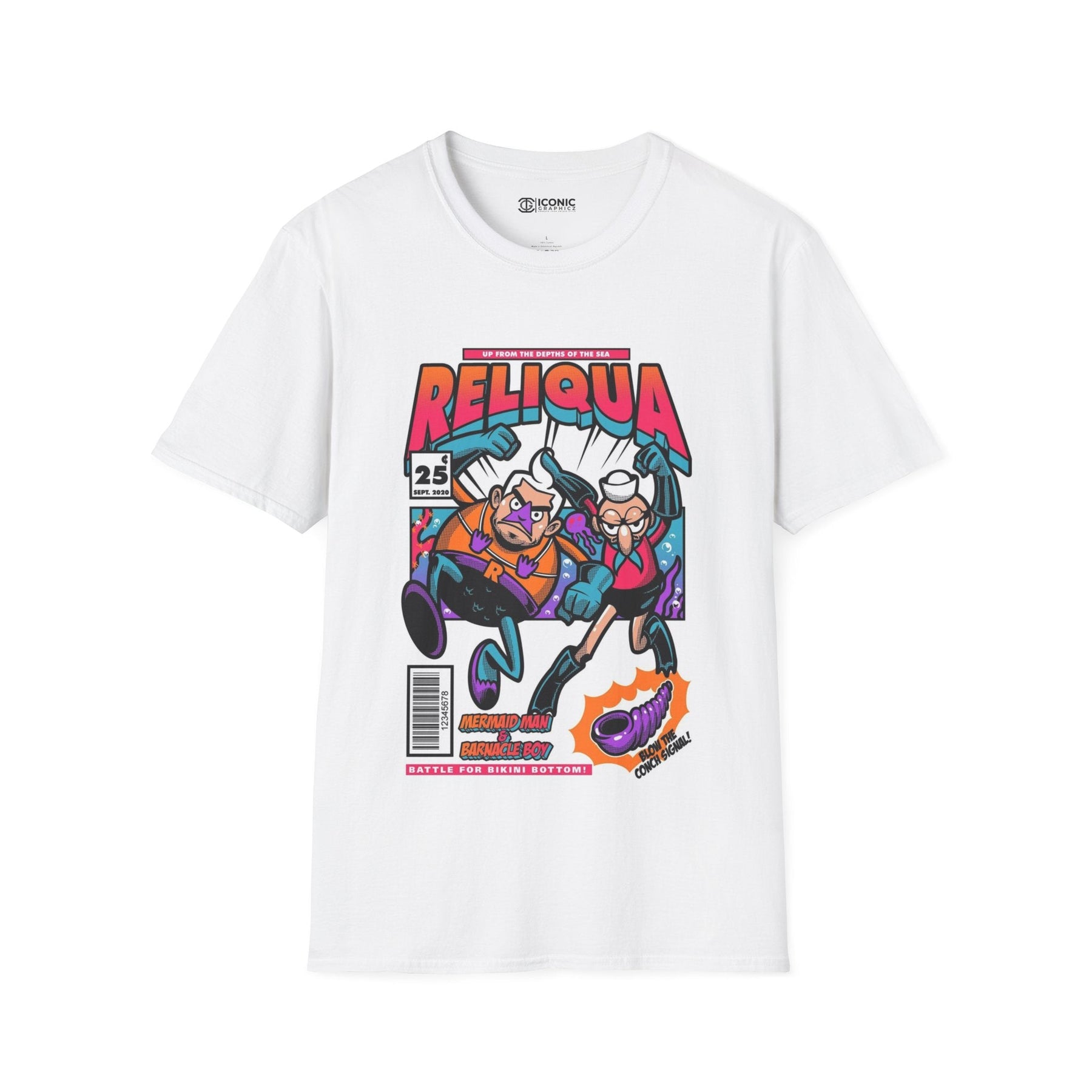 Mermaid Man and Barnacle Boy T-Shirt Printify