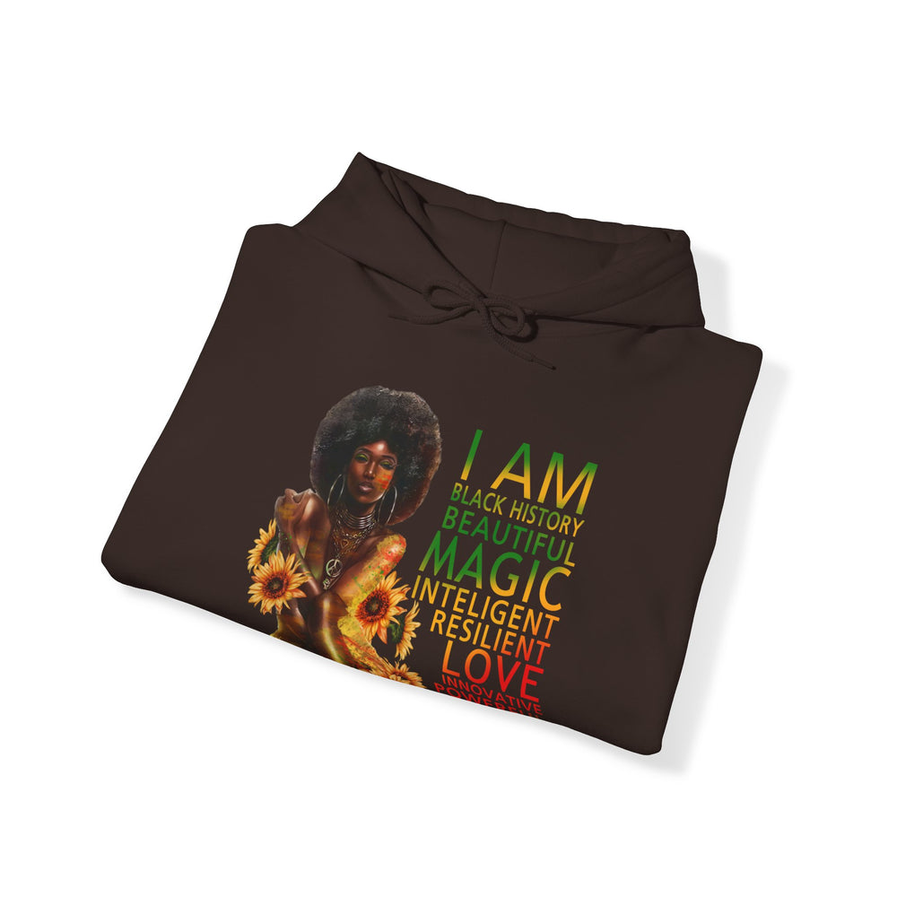 Black girl magic Unisex Heavy Blend™ Hooded Sweatshirt - IGZ Clothing
