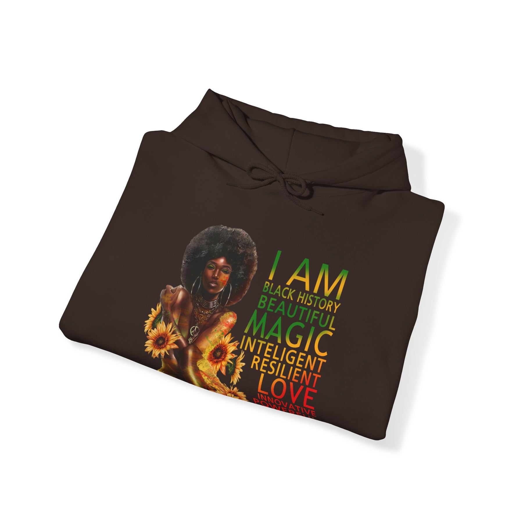 Black girl magic Unisex Heavy Blend™ Hooded Sweatshirt - IGZ Clothing