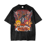 Chainsaw Man Oversize Snow Washed T-Shirt ODMPOD