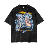 Sun God Luffy One Piece Oversize Snow Washed T-Shirt ODMPOD