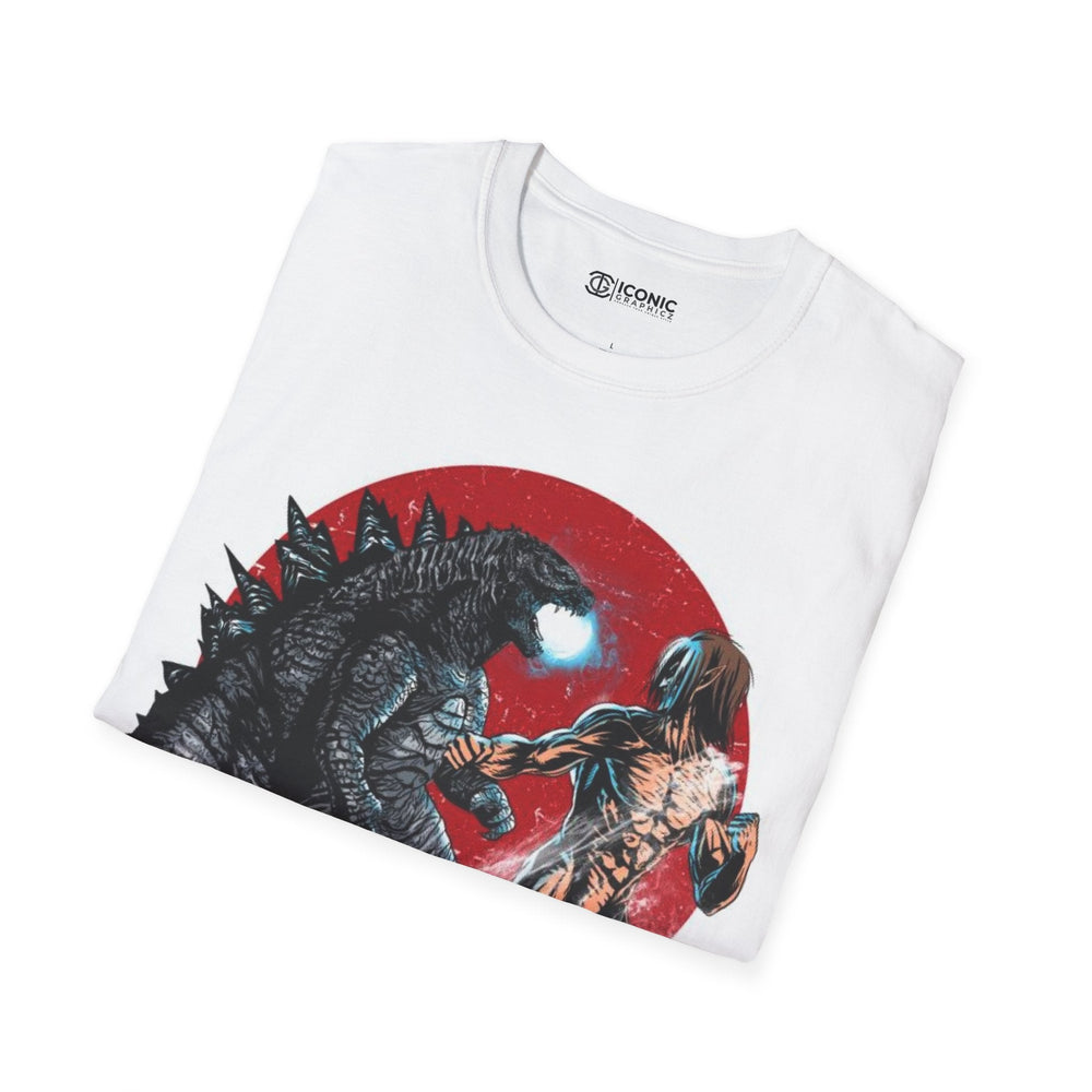 Godzilla vs Attack titan T-Shirt Printify