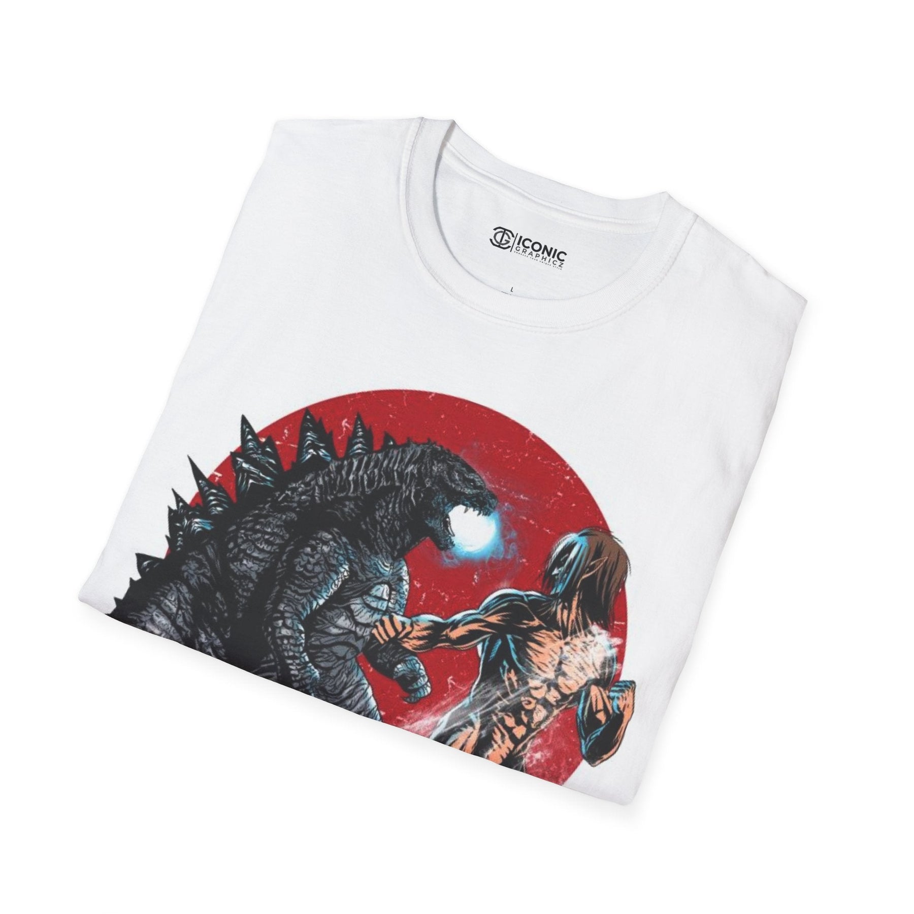 Godzilla vs Attack titan T-Shirt Printify