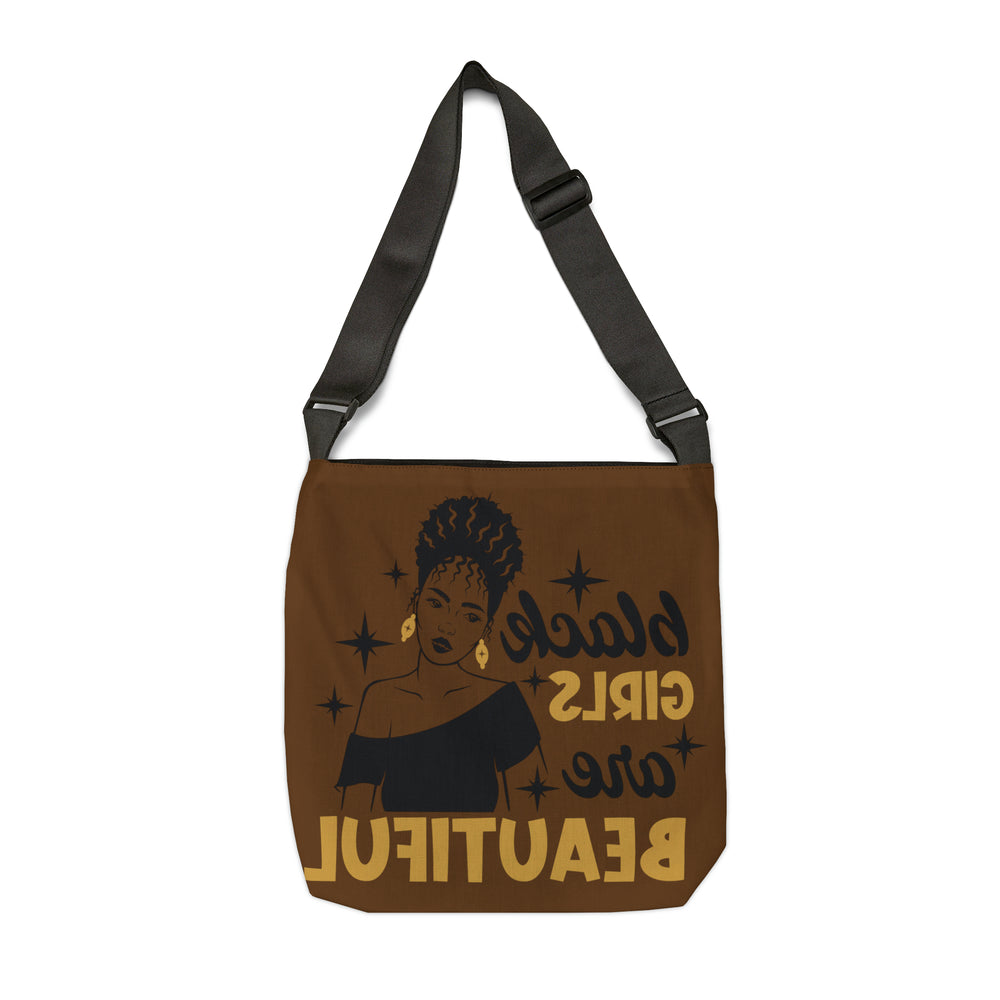 Black is Beautiful Adjustable Tote Bag (AOP) - IGZ Clothing