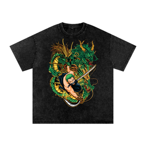 Shinron Dragon ball Acid Wash Oversize T-Shirt