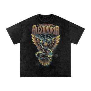 Asking Alexandria Acid Wash Oversize T-Shirt